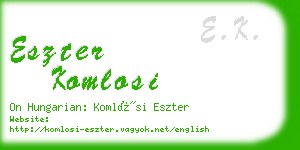 eszter komlosi business card